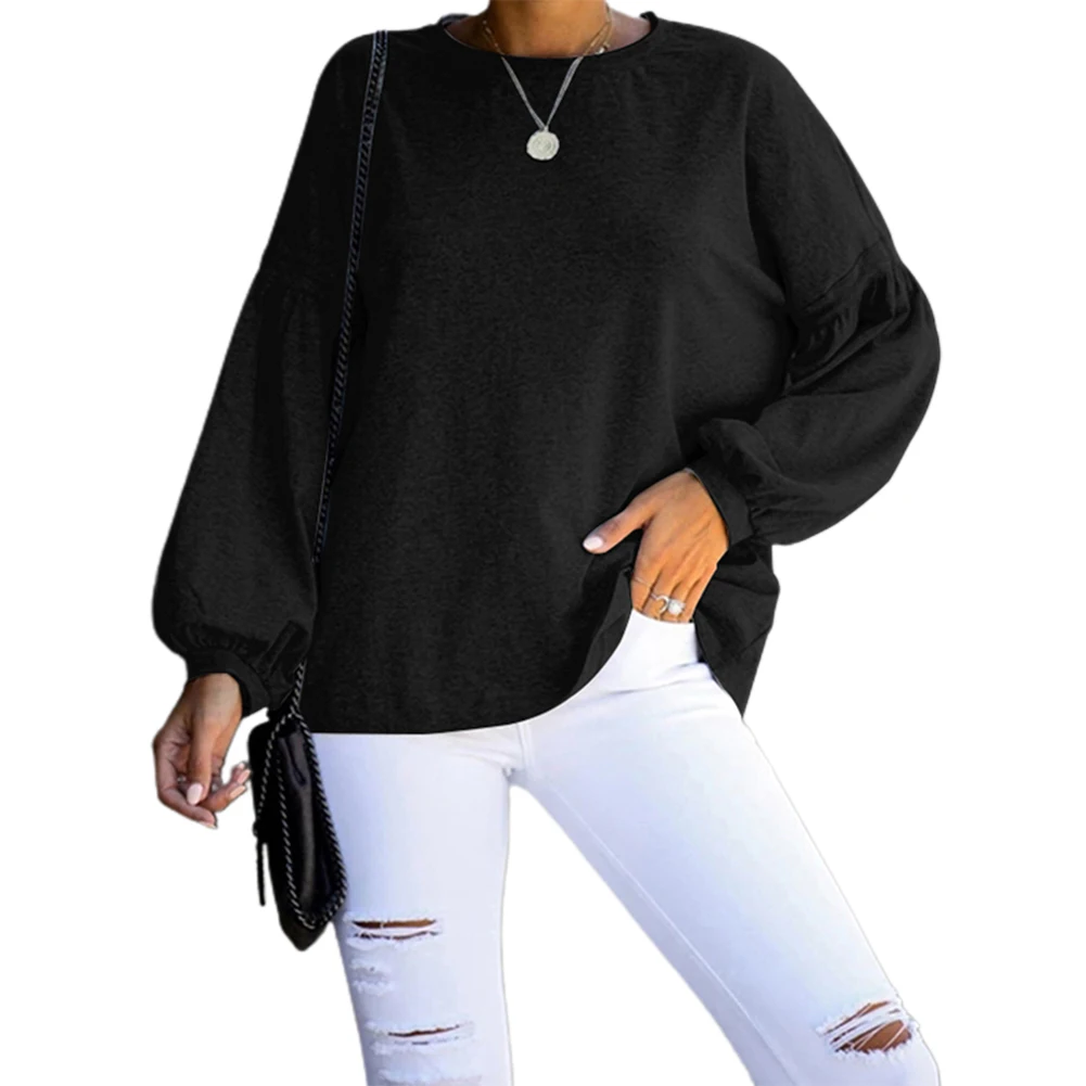 Fashion Solid Color Fall Women T-Shirts Round Neck Long Lantern Sleeve Simple Tunic Clothes Loose Casual Female Tee Tops
Fashion Solid Color Fall Women T-Shirts Round Neck Long Lantern Sleeve Simple Tunic Clothes Loose Casual Female Tee Tops