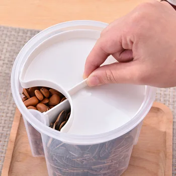 Plastic Separated transparent sealed cans grain cereals storage tanks multi-functional dry food preservation box storage tank E4
Plastic Separated transparent sealed cans grain cereals storage tanks multi-functional dry food preservation box storage tank E4