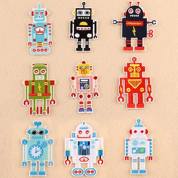 Cartoon Robot Embroidery Patches DIY Iron on Patches For Clothing Accessories Applique For Washable Stickers Appliques Badge
Cartoon Robot Embroidery Patches DIY Iron on Patches For Clothing Accessories Applique For Washable Stickers Appliques Badge