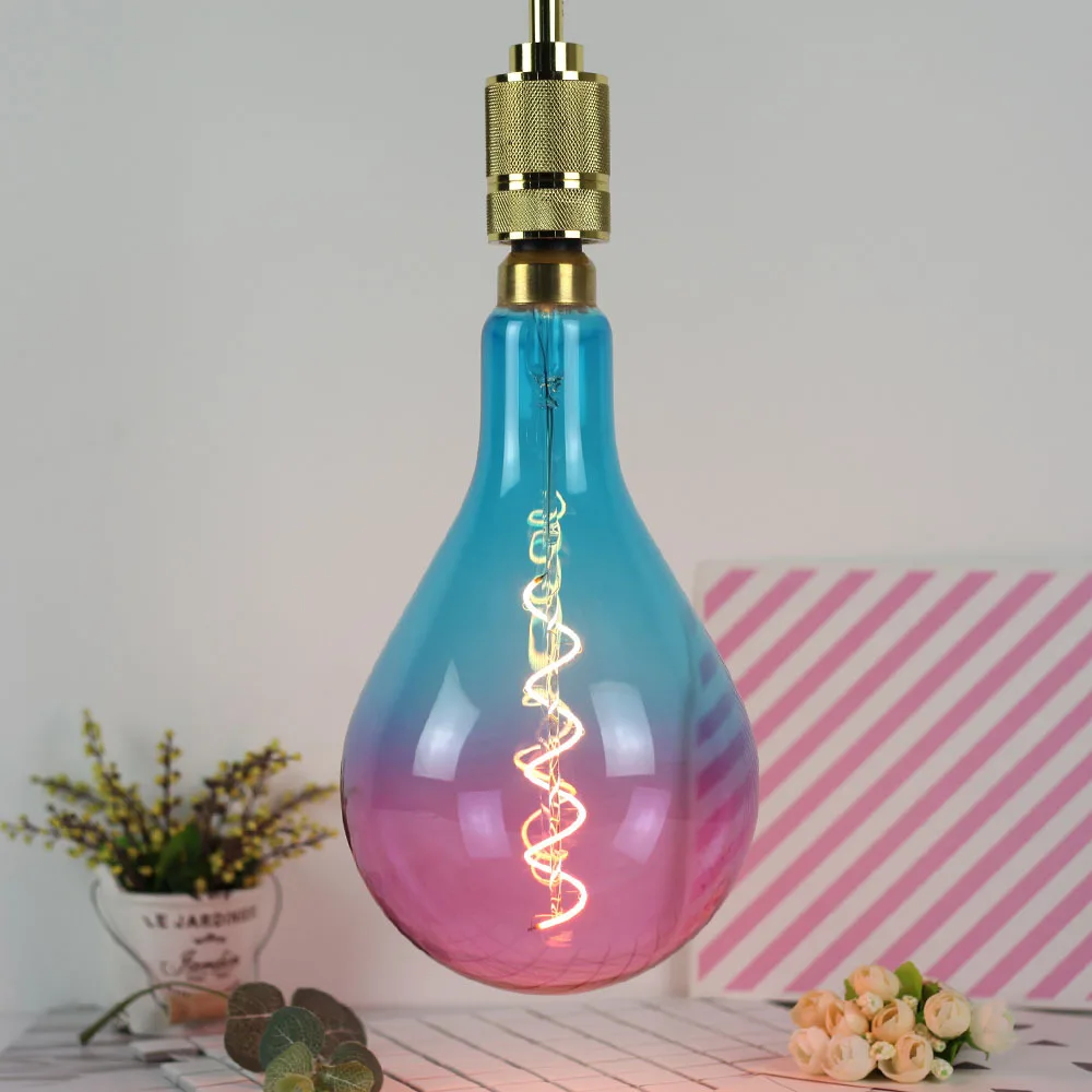 A160 Colorful American-Style European Style Northern European-Style Industrial-Style Large Bulb Chandelier Creative Gradient Dim
A160 Colorful American-Style European Style Northern European-Style Industrial-Style Large Bulb Chandelier Creative Gradient Dim