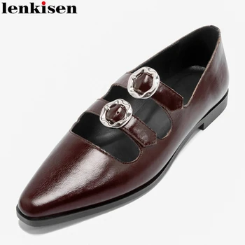 Lenkisen new high quality real leather metal fasteners small square toe low heels slip on high fashion vintage dating pumps L5f2
Lenkisen new high quality real leather metal fasteners small square toe low heels slip on high fashion vintage dating pumps L5f2