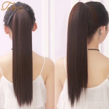 TALANG18-32 inch Long Straight Ponytails Clip In Synthetic Pony Tail Heat Resistant Fake Hair Extension wrap round hairpiece
TALANG18-32 inch Long Straight Ponytails Clip In Synthetic Pony Tail Heat Resistant Fake Hair Extension wrap round hairpiece