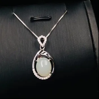 Beautiful 925 Sterling Silver White HeTian Jade Round Design Lucky Pendant Necklace For Women Fine Jewelry Charm Gift
Beautiful 925 Sterling Silver White HeTian Jade Round Design Lucky Pendant Necklace For Women Fine Jewelry Charm Gift