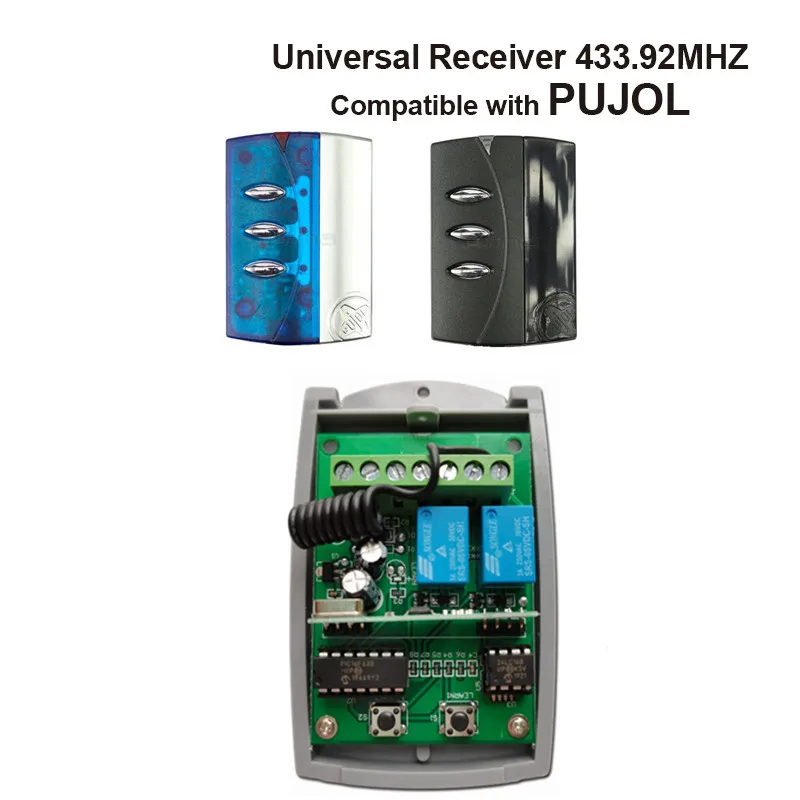 PUJOL Garage Door Remote Control Receiver PUJOL 433.92MHZ Rolling Code receiver
PUJOL Garage Door Remote Control Receiver PUJOL 433.92MHZ Rolling Code receiver
