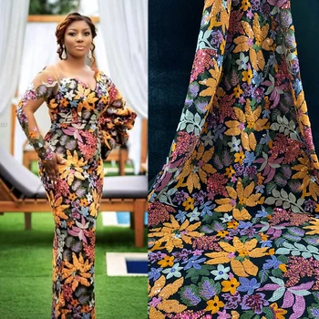 2019 African Lace Fabric French Tulle lace with Flower&Leaf Style Designer Embroidery Hot-fix Nigerian Wedding dress for Women
2019 African Lace Fabric French Tulle lace with Flower&Leaf Style Designer Embroidery Hot-fix Nigerian Wedding dress for Women