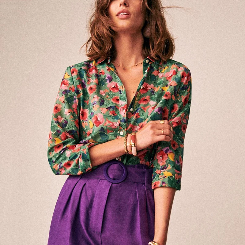 VERDEJULIAY French Style Sweet Lady Multi Flower Blouse 2020 Spring New Runway Design High Quality Cotton & Silk Floral Shirt
VERDEJULIAY French Style Sweet Lady Multi Flower Blouse 2020 Spring New Runway Design High Quality Cotton & Silk Floral Shirt