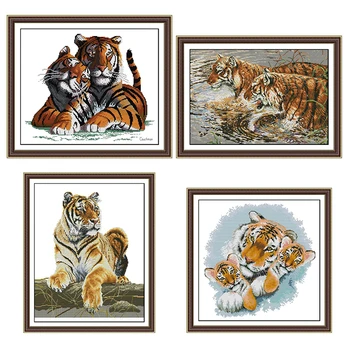 Joy Sunday Cross Stitch Kit Embroidery Needlework Set 11CT 14CT Chinese Style Canvas Embroidery Tiger Animal Pattern Decoration 
Joy Sunday Cross Stitch Kit Embroidery Needlework Set 11CT 14CT Chinese Style Canvas Embroidery Tiger Animal Pattern Decoration