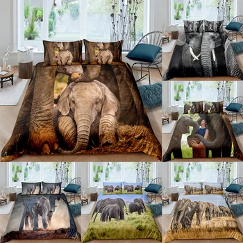 Elephant Intimacy Bedding Set Queen 3D Cute Printed Duvet Cover Bedclothes 2/3pcs Home Textiles Luxury High Quality Bedspread
Elephant Intimacy Bedding Set Queen 3D Cute Printed Duvet Cover Bedclothes 2/3pcs Home Textiles Luxury High Quality Bedspread