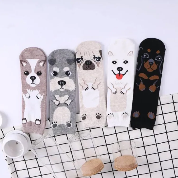 1 пара женские носки с 3d-рисунком собаки | Женская одежда