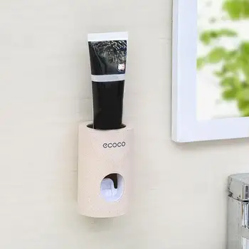Wheat Straw Paste Type Nail-free Automatic Toothpaste Lazy Holder Waterproof Wall-mounted Squeezer Toothpaste Holder Dust-p X4B9 
Wheat Straw Paste Type Nail-free Automatic Toothpaste Lazy Holder Waterproof Wall-mounted Squeezer Toothpaste Holder Dust-p X4B9