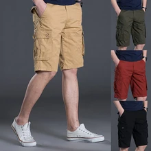 

Men's Thin Overalls Shorts Mens Cargo Casual Shorts Combat Twill Work Chino Knee Length Summer Pants Pocket