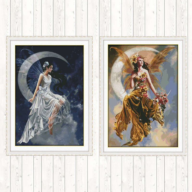 The Moon Fairy DMC Cotton Thread Printed Canvas 14CT 11CT Counted and Stamped DIY Needlework Crafts Cross Stitch Embroidery Kit
The Moon Fairy DMC Cotton Thread Printed Canvas 14CT 11CT Counted and Stamped DIY Needlework Crafts Cross Stitch Embroidery Kit
