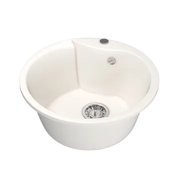 Мойкa ML-GM12 круглая, молоко (341), 480мм (глуб. чаши 210) 
Мойкa ML-GM12 круглая, молоко (341), 480мм (глуб. чаши 210)