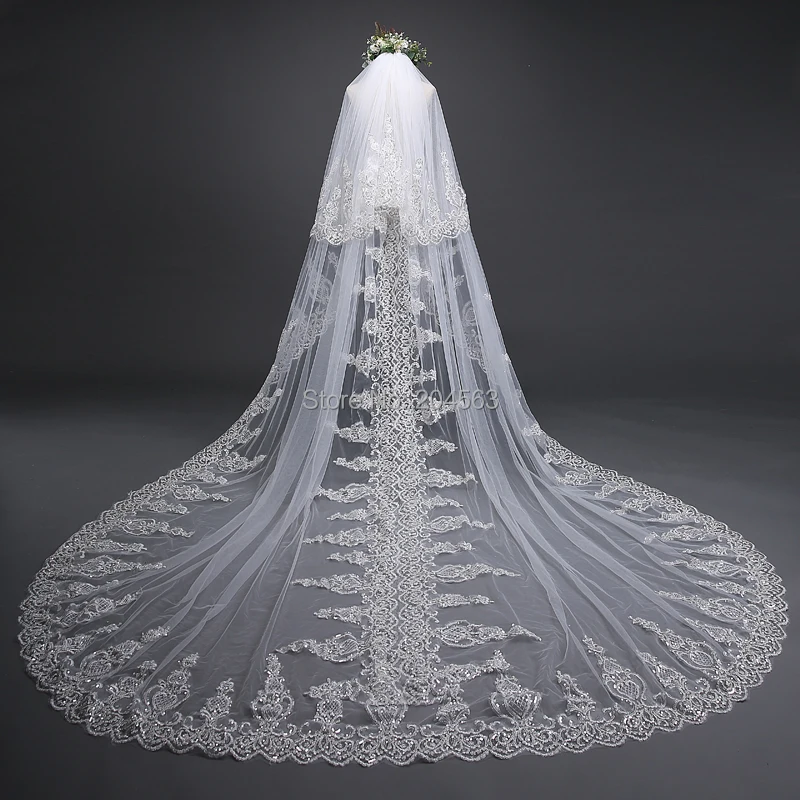Luxury Two-Layer Lace Wedding Bridal Veils Cathedral Veil for Bride with Appliques Wedding Accessorries
Luxury Two-Layer Lace Wedding Bridal Veils Cathedral Veil for Bride with Appliques Wedding Accessorries