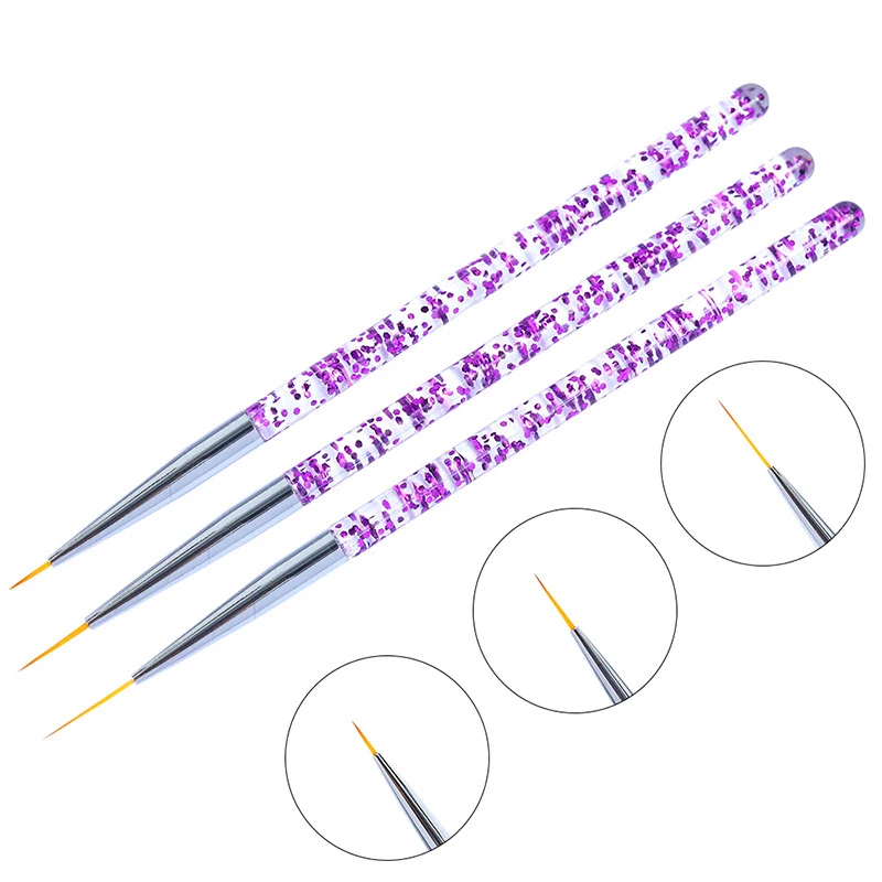 3pcs/set Nail Art Line Painting Pen Blue Purple Color 3D Tips Acrylic UV Gel Nail Brush Drawing Kits Flower Line French Design
3pcs/set Nail Art Line Painting Pen Blue Purple Color 3D Tips Acrylic UV Gel Nail Brush Drawing Kits Flower Line French Design