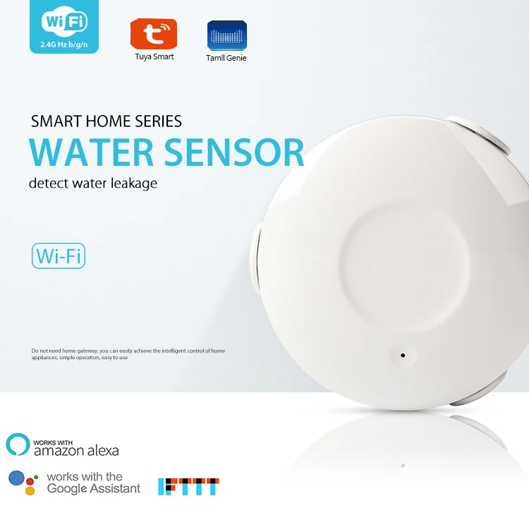 WIFI Water Leakage Alarm Detector Water Sensor Home Security Smart Home with Alexa Echo Google Home
WIFI Water Leakage Alarm Detector Water Sensor Home Security Smart Home with Alexa Echo Google Home
