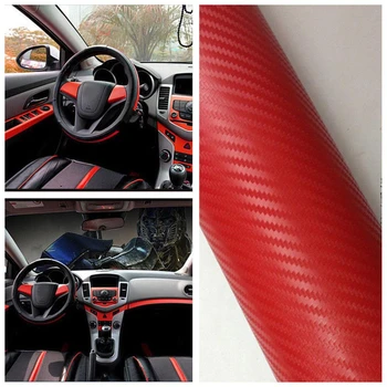 DIY 3D Red Fashion 3D Carbon 10x127CM Fiber Vinyl Sticker For Motorcycle Car Lpod Car Styling Accessories Waterproof
DIY 3D Red Fashion 3D Carbon 10x127CM Fiber Vinyl Sticker For Motorcycle Car Lpod Car Styling Accessories Waterproof