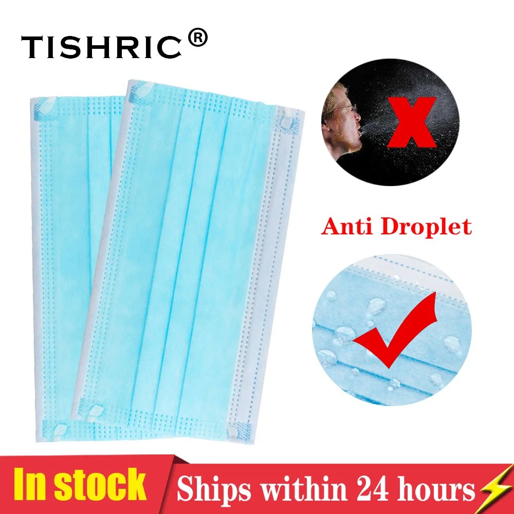 TISHRIC Anti Droplet Disposable Mask Protection 3-Ply Ear loop Nonwoven Mouth Mask/Dust Mask Breathing Safety Mask Face Care
TISHRIC Anti Droplet Disposable Mask Protection 3-Ply Ear loop Nonwoven Mouth Mask/Dust Mask Breathing Safety Mask Face Care