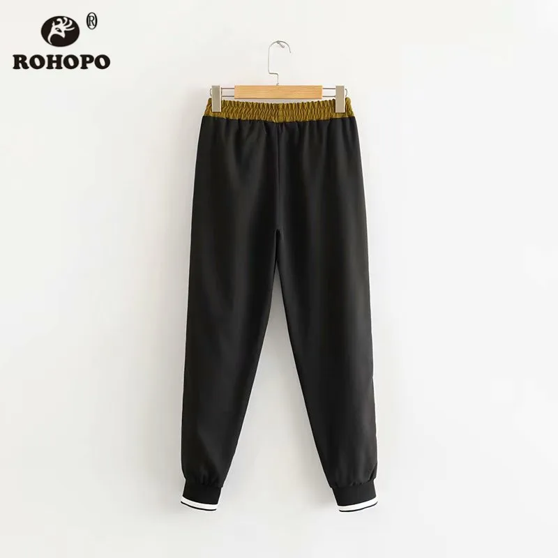 ROHOPO Side Striped Jogger Pencil Pant Autumn Ladies Soft Full Length Patchaork Sweat Buttom # 8689
ROHOPO Side Striped Jogger Pencil Pant Autumn Ladies Soft Full Length Patchaork Sweat Buttom # 8689