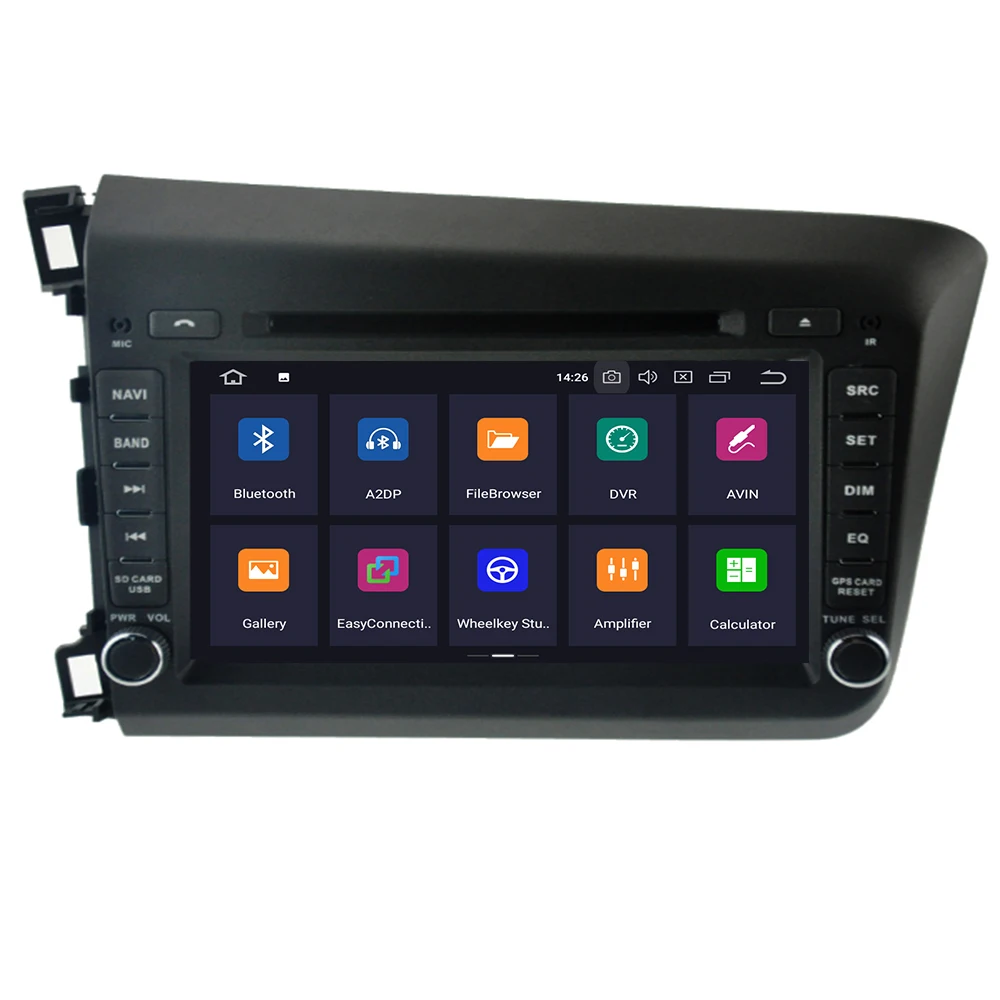 Новый 8-ядерный процессор Android10 автомобильный DVD-плеер GPS-навигация для Honda Civic 2012-15