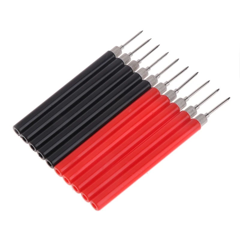 10pcs Spring Test Probe Tip Needle Insulated Test Hook Wire Connector Test Leads Pin for Digital Multimeter Multi Meter
10pcs Spring Test Probe Tip Needle Insulated Test Hook Wire Connector Test Leads Pin for Digital Multimeter Multi Meter