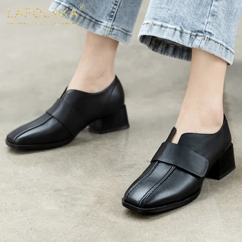 Lapolaka New Fashion 2020 Genuine Cow Leather Chunky Heels Elegant Pumps Woman Shoes Slip-On Spring Fashion Shoes Women Pumps
Lapolaka New Fashion 2020 Genuine Cow Leather Chunky Heels Elegant Pumps Woman Shoes Slip-On Spring Fashion Shoes Women Pumps