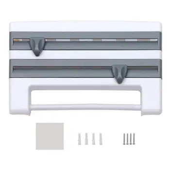 Kitchen Cling Film Storage Rack Wrap Cutter Refrigerator Wall Hanging Paper Towel Holder Multifunction Home Organizer
Kitchen Cling Film Storage Rack Wrap Cutter Refrigerator Wall Hanging Paper Towel Holder Multifunction Home Organizer