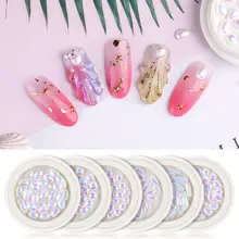 1 pièces Nail Art décorations bijoux pour ongles diamant perle vernis à ongles plat demi-cercle symphonie perle bijoux pour les femmes outils de beauté(China)