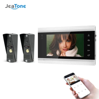 Jeatone 7Inch Wireless Wifi Video Intercom System with 2x720P Waterproof Door Phone Camera,Support Support Remote unlock
Jeatone 7Inch Wireless Wifi Video Intercom System with 2x720P Waterproof Door Phone Camera,Support Support Remote unlock