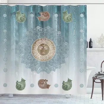 Sun Figure with Cats Totem Bohemian Style Old Display Illustration Print Bathroom Decor
Sun Figure with Cats Totem Bohemian Style Old Display Illustration Print Bathroom Decor