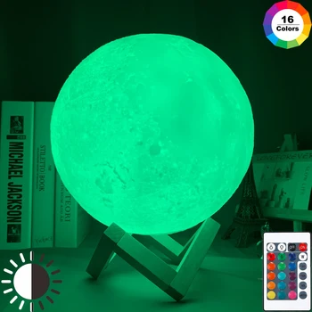 3D Print Moon Lamp for Bedroom Decor Light 16 Colors Change Tap Control Lamp for Baby Night Light LED Moon Light Gift Dropship
3D Print Moon Lamp for Bedroom Decor Light 16 Colors Change Tap Control Lamp for Baby Night Light LED Moon Light Gift Dropship