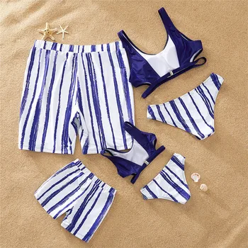 Beach Family Matching Outfits Look Striped Swimwear Mother Daughter Swimsuits Mommy and Me Dresses Clothes Dad Son Swim Shorts
Beach Family Matching Outfits Look Striped Swimwear Mother Daughter Swimsuits Mommy and Me Dresses Clothes Dad Son Swim Shorts
