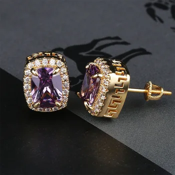 12 Colors Hip Hop Claw Setting AAA Cubic Zirconia Bling Ice Out Stud Earring Male Geometric Square Earrings Men Fashion Jewelry
12 Colors Hip Hop Claw Setting AAA Cubic Zirconia Bling Ice Out Stud Earring Male Geometric Square Earrings Men Fashion Jewelry