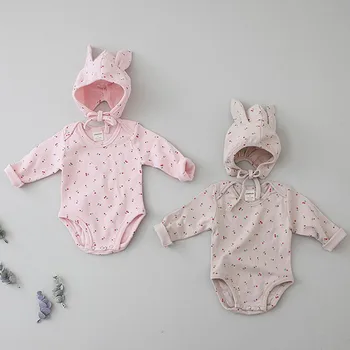 Baby Clothes Cherry Print Baby Girls Bodysuits With Rabbit Hat Infant Clothes Boy Jumpsuit Kids Home Clothes Set
Baby Clothes Cherry Print Baby Girls Bodysuits With Rabbit Hat Infant Clothes Boy Jumpsuit Kids Home Clothes Set