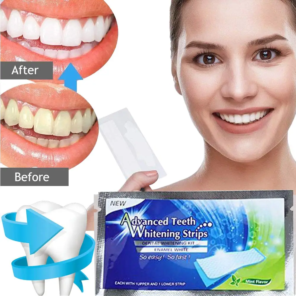 14Pairs=28pcs Advanced Teeth Whitening Strips Stain Removal for Oral Hygiene Clean Double Elastic Dental Bleaching Strip
14Pairs=28pcs Advanced Teeth Whitening Strips Stain Removal for Oral Hygiene Clean Double Elastic Dental Bleaching Strip