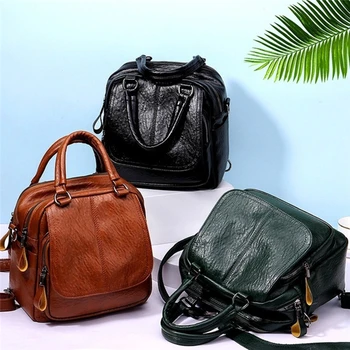 Multifunctional Women Backpack Female Leather Backpack Small Mochila Feminina School Backpacks For Teenage Girls Bag Sac A Dos
Multifunctional Women Backpack Female Leather Backpack Small Mochila Feminina School Backpacks For Teenage Girls Bag Sac A Dos