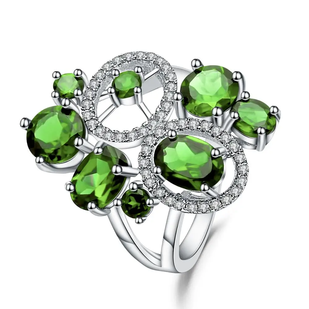 GEM'S BALLET 100% 925 Sterling Silver Gemstone Ring 4.65Ct Natural Chrome Diopside Cocktail Ring for Women Wedding Fine Jewelry
GEM'S BALLET 100% 925 Sterling Silver Gemstone Ring 4.65Ct Natural Chrome Diopside Cocktail Ring for Women Wedding Fine Jewelry