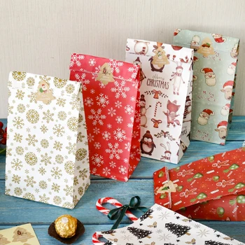 5/6sets Christmas Gift Bags Santa Claus Snowflake Kraft Paper Bag with Xmas Tree Seal Stickers New Year Party Candy Cookie Bag
5/6sets Christmas Gift Bags Santa Claus Snowflake Kraft Paper Bag with Xmas Tree Seal Stickers New Year Party Candy Cookie Bag