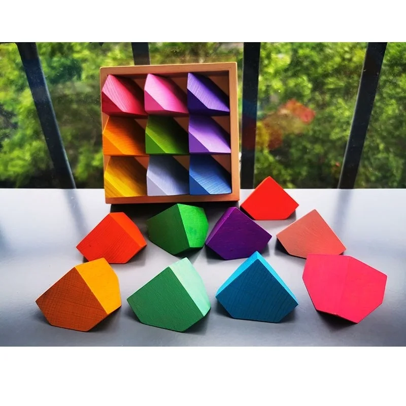 18pcs /set Color Beech Wooden Flower Bricks / Rainbow Wooden Blocks Creative Stackable Corner Stone Educational Toy 4X4X4cm
18pcs /set Color Beech Wooden Flower Bricks / Rainbow Wooden Blocks Creative Stackable Corner Stone Educational Toy 4X4X4cm