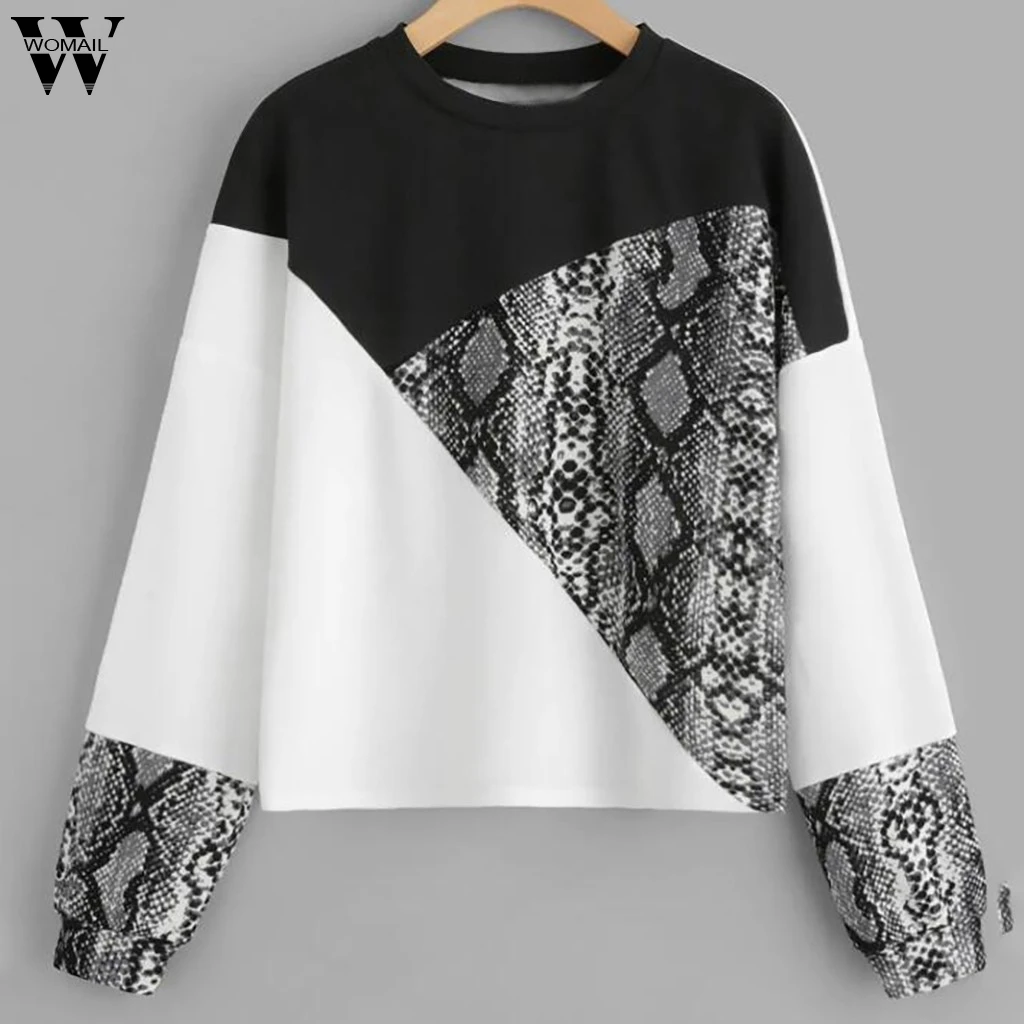 Color Block Snake Skin Sweatshirt Preppy Round Neck Long Sleeve Pullovers Women Autumn Multicolor Sweatshirts Patchwork Au1
Color Block Snake Skin Sweatshirt Preppy Round Neck Long Sleeve Pullovers Women Autumn Multicolor Sweatshirts Patchwork Au1
