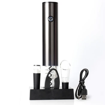 Electric Bottle Opener Multifunctional Aluminum Alloy Wine Wine Screwdriver Four-piece Set Base Charging Automatic Bottle Opener
Electric Bottle Opener Multifunctional Aluminum Alloy Wine Wine Screwdriver Four-piece Set Base Charging Automatic Bottle Opener