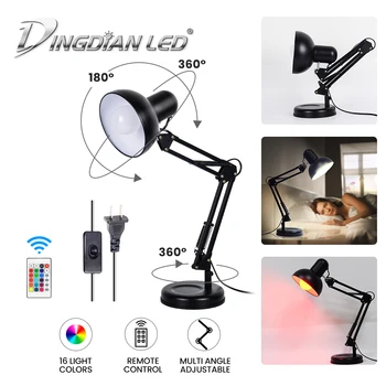 Remote Control LED Desk Lamp Flexible Foldable AC85-265V10W RGBW LED Bulb Replaceable Study Reading Liht for Office Bedroom NEW
Remote Control LED Desk Lamp Flexible Foldable AC85-265V10W RGBW LED Bulb Replaceable Study Reading Liht for Office Bedroom NEW