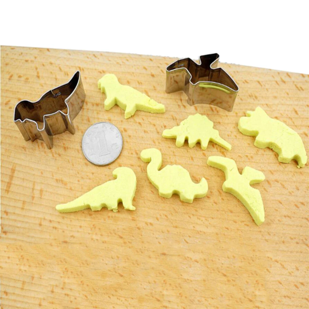 6pcs Dinosaur Cookie Cutters Molds Set Food Making Tool For Kids Birthday Party Fruits Vegetables Bread Candy Cake Cutter Mould
6pcs Dinosaur Cookie Cutters Molds Set Food Making Tool For Kids Birthday Party Fruits Vegetables Bread Candy Cake Cutter Mould