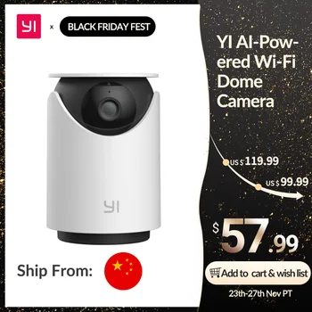 YI AI-Powered 1080p Wi-Fi Dome Camera U IP Home Surveillance System Human Detection Privacy Mode Night vision 360° For Pets Home
YI AI-Powered 1080p Wi-Fi Dome Camera U IP Home Surveillance System Human Detection Privacy Mode Night vision 360° For Pets Home