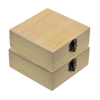 2 Pieces Square Unpainted Wooden Jewelry Box Plain Unfinished Wood Trinket Box Case Container with Lid 12x12x5cm
2 Pieces Square Unpainted Wooden Jewelry Box Plain Unfinished Wood Trinket Box Case Container with Lid 12x12x5cm