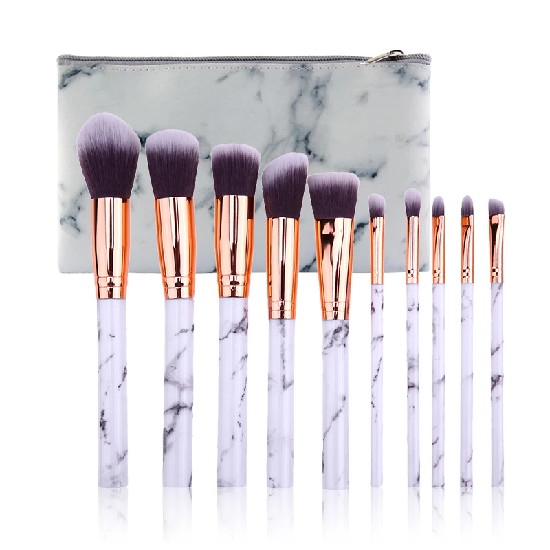 10pcs Marble Patten Makeup Brush for Cosmetic Powder Foundation Eyeshadow Lip Make up Brushes Set Plastic Handle
10pcs Marble Patten Makeup Brush for Cosmetic Powder Foundation Eyeshadow Lip Make up Brushes Set Plastic Handle