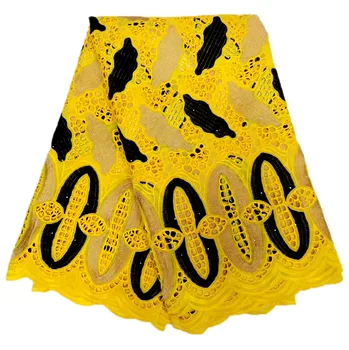Yellow French Cotton Lace Fabric African Guipure Swiss Voile Lace Fabric with 3D Flower Stones High Quality Nigeria Wedding
Yellow French Cotton Lace Fabric African Guipure Swiss Voile Lace Fabric with 3D Flower Stones High Quality Nigeria Wedding