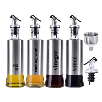 4 Pcs Olive Oil Dispenser Bottle,350Ml Vinegar Dispenser Pour Soy Sauce Container,Suitable for Kitchen
4 Pcs Olive Oil Dispenser Bottle,350Ml Vinegar Dispenser Pour Soy Sauce Container,Suitable for Kitchen