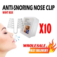10pcs Healthy Sleep Aids Anti-Snoring Devices Mini Transparent Silicone Snoring Device With Nose Clip To Prevent Apnea With Box
10pcs Healthy Sleep Aids Anti-Snoring Devices Mini Transparent Silicone Snoring Device With Nose Clip To Prevent Apnea With Box