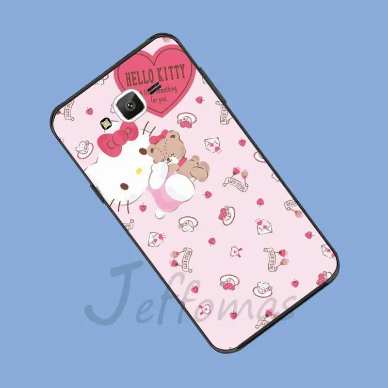 Милый розовый чехол для телефона с кошкой Hello kitty Samsung Galaxy J2 J4 J5 J6 J7 J8 2016 2017 2018 Prime Pro